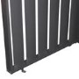 Heavy Duty Aluminium Single Vertical Slatted Pergola Screen in Charcoal