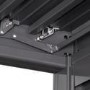 3 x 3m Wall Mounted Heavy Duty Aluminium Charcoal Louvred Pergola