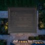 3 x 3m Heavy Duty Aluminium Charcoal Automatic Louvred Pergola with LED Lighting & 2 Textilene Side Panels
