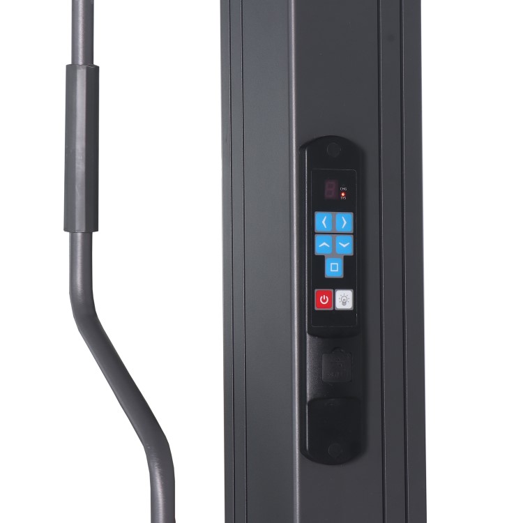 3 x 3m LED Light Heavy Duty Charcoal Aluminium Pergola with Louvred Shutter Roof Two Textilene Side Panels