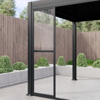 Aluminium Glazed Sliding Pergola Doors System in Charcoal