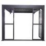 Aluminium Glazed Sliding Pergola Doors System in Charcoal