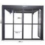 Aluminium Glazed Sliding Pergola Doors System in Charcoal