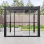 Aluminium Glazed Sliding Pergola Doors System in Charcoal