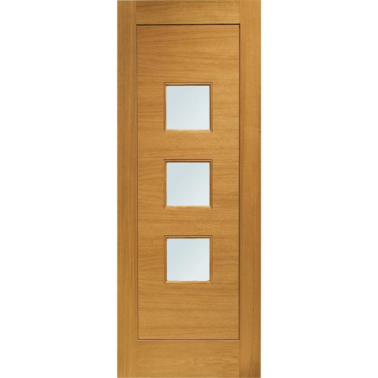 External Oak Cottage Door with Opaque Glass - Pre-Finished - 1981 x 838 x 44mm - Turin Essential - XL Joinery