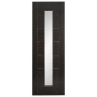 Internal Grey Door with Clear Glass - Pre-Finished - 1981 x 686 x 35mm - Palermo Essential - XL Joinery