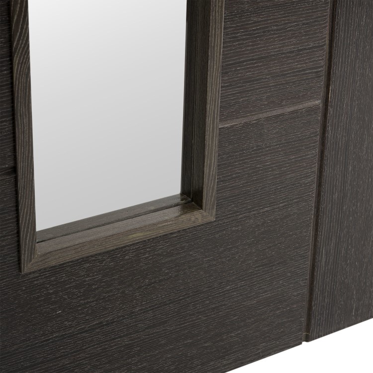 Internal Grey Door with Clear Glass - Pre-Finished - 1981 x 686 x 35mm - Palermo Essential - XL Joinery