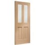 Internal Oak Malton Door with Clear Bevelled Glass - Pre-Finished - 1981 x 762 x 35mm - Victoria - XL Joinery