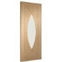 Internal Oak Pre-Finished Pesaro with Clear Glass - Pre-Finished, 1981 x 838 x 35 mm