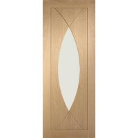 Internal Oak Pre-Finished Pesaro with Clear Glass - Pre-Finished, 2040 x 726 x 40 mm