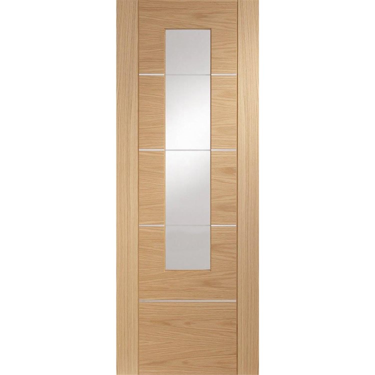Glazed Internal Oak Pre-Finished Portici Door - Pre-Finished, 1981 x 838 x 35 mm