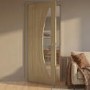 Internal Oak Glazed Door with Reeded Glass - Pre-Finished - 1981 x 762 x 35mm - Salerno - XL Joinery