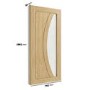 Internal Oak Glazed Door with Reeded Glass - Pre-Finished - 1981 x 762 x 35mm - Salerno - XL Joinery