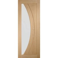 Internal Oak Pre-Finished Salerno with Clear Glass - Pre-Finished, 2040 x 626 x 40 mm