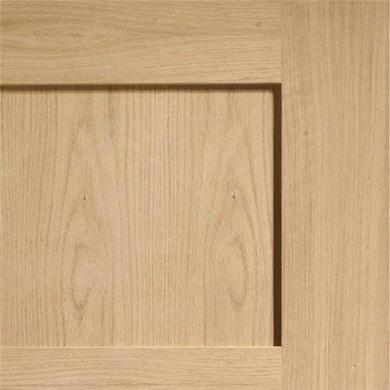 Internal Oak 4-Panel Shaker Door with Clear Glass - Pre-Finished - 2040 x 626 x 40mm - 4 Light - XL Joinery