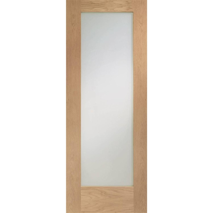 Internal Oak Pre-Finished Pattern 10 Door with Clear Glass - Pre-Finished, 1981 x 762 x 35 mm