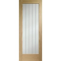 Internal Oak Cottage Fully-Glazed Door with Clear Etched Glass - Pre-Finished - 1981 x 686 x 35mm - Suffolk Essential - XL Joinery