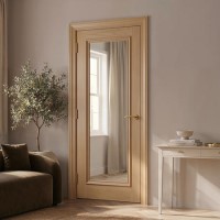 Internal Oak Fully-Glazed Door with Clear Bevelled Glass - Pre-Finished - 1981 x 762 x 35mm - Wellington - XL Joinery