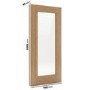 Internal Oak Fully-Glazed Door with Clear Bevelled Glass - Pre-Finished - 1981 x 762 x 35mm - Wellington - XL Joinery