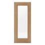 Internal Oak Fully-Glazed Door with Clear Bevelled Glass - Pre-Finished - 1981 x 762 x 35mm - Wellington - XL Joinery