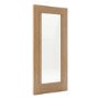 Internal Oak Fully-Glazed Door with Clear Bevelled Glass - Pre-Finished - 1981 x 762 x 35mm - Wellington - XL Joinery