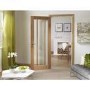 Internal Oak Door Glazed Door with Clear Glass - Pre-Finished - 1981 x 610 x 35mm - Worcester - XL Joinery