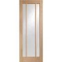 Internal Oak Door Glazed Door with Clear Glass - Pre-Finished - 1981 x 610 x 35mm - Worcester - XL Joinery