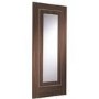 Internal Walnut Fully-Glazed Door with Clear Glass - Pre-Finished - 1981 x 762 x 35mm - Varese Essential - XL Joinery