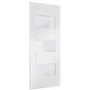 Internal White Finished Door with Clear Glass - Pre-Finished - 1981 x 838 x 35mm - Perugia Essential - XL Joinery