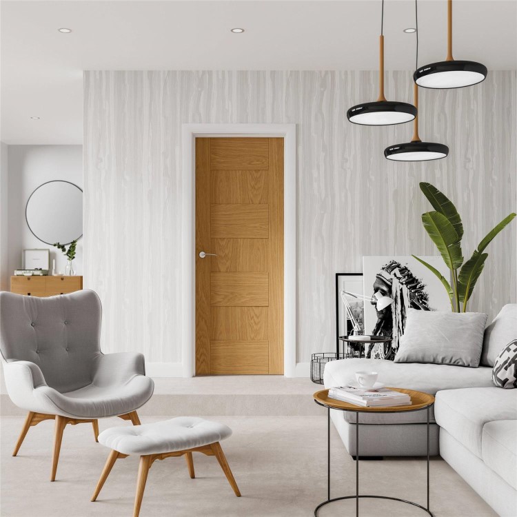 Internal Oak FD30 Fire Door - Pre-Finished - 1981 x 762 x 44mm - Perugia - XL Joinery