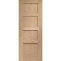 PFINTOSHA4P28 Internal Oak Pre-Finished Shaker 4-Panel Door - Pre-Finished - 1981 x 711 x 35mm - XL Joinery