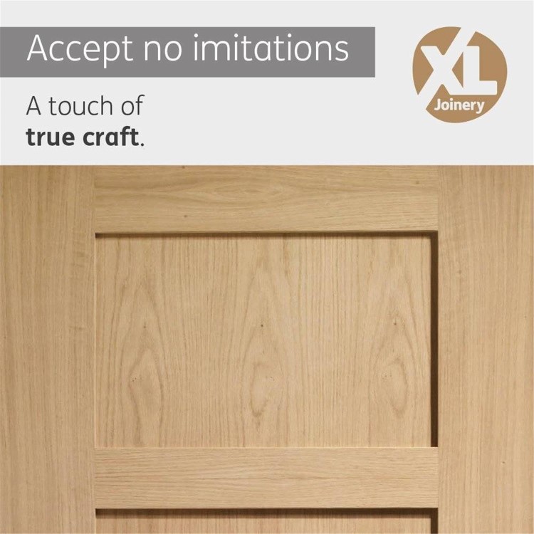 Internal Oak Pre-Finished Shaker 4-Panel Door - Pre-Finished - 1981 x 762 x 35mm - XL Joinery