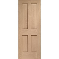 Victorian 4 Panel Pre-Finished Internal Oak Door - Pre-Finished, 1981 x 686 x 35 mm