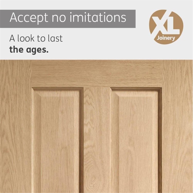 Internal Oak Victorian 4-Panel Door - Pre-Finished - 1981 x 686 x 35mm - Victorian - XL Joinery