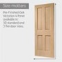 Victorian 4 Panel Pre-Finished Internal Oak Door - Pre-Finished, 2032 x 813 x 35 mm