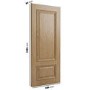 Internal Oak 2-Panel Door with Raised Mouldings - Pre-Finished - 1981 x 686 x 35mm - Nelson - XL Joinery