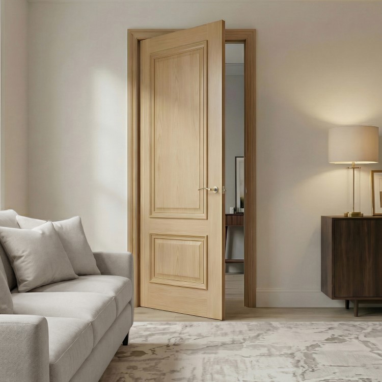 Internal Oak 2-Panel Door with Raised Mouldings - Pre-Finished - 1981 x 686 x 35mm - Nelson - XL Joinery