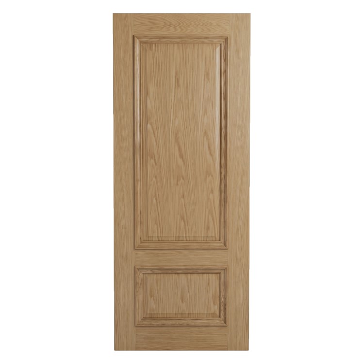 Internal Oak 2-Panel Door with Raised Mouldings - Pre-Finished - 1981 x 838 x 35mm - Nelson - XL Joinery