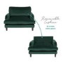 Payton Green Velvet Pet Sofa - Suitable for Dogs & Cats