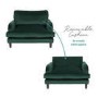 Payton Green Velvet Pet Sofa Bed - Suitable for Dogs & Cats