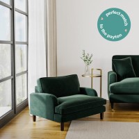 Green Velvet Kids Armchair - Payton