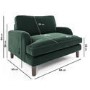 Payton Green Velvet Pet Sofa - Suitable for Dogs & Cats