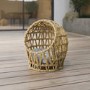 Rattan Dome Cat Bed with Cushion