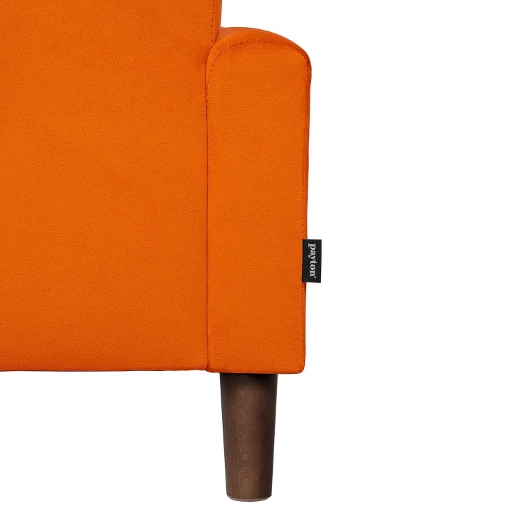 Payton Orange Velvet Pet Sofa - Suitable for Dogs & Cats