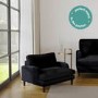 Payton Black Velvet Pet Sofa - Suitable for Dogs & Cats
