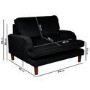 Payton Black Velvet Pet Sofa - Suitable for Dogs & Cats