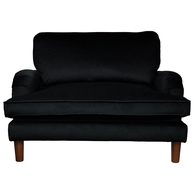 Payton Black Velvet Pet Sofa - Suitable for Dogs & Cats