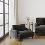 Payton Charcoal Grey Velvet Pet Sofa - Suitable for Dogs & Cats