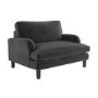 Payton Charcoal Grey Velvet Pet Sofa - Suitable for Dogs & Cats