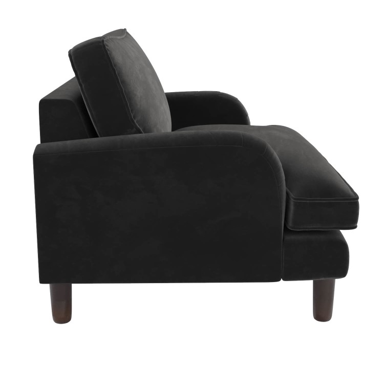 Payton Charcoal Grey Velvet Pet Sofa - Suitable for Dogs & Cats